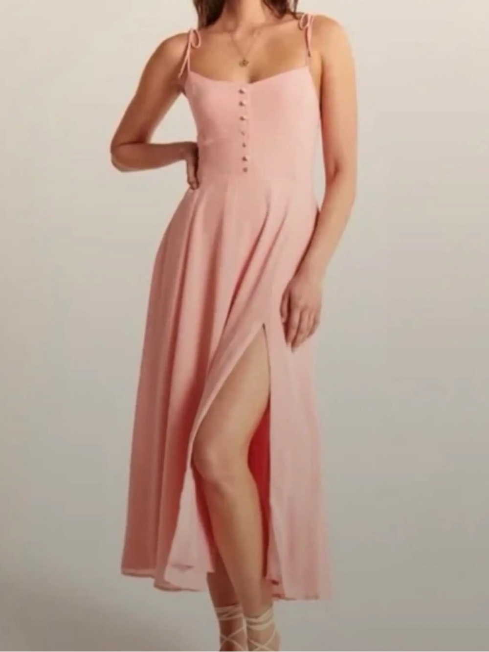 Abercrombie Fitch Womens Dress S Pink Ethereal Goddess Strappy Dress